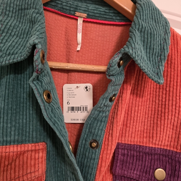 NEW FREE PEOPLE Color Me Cord Dress - Picture 7 of 7